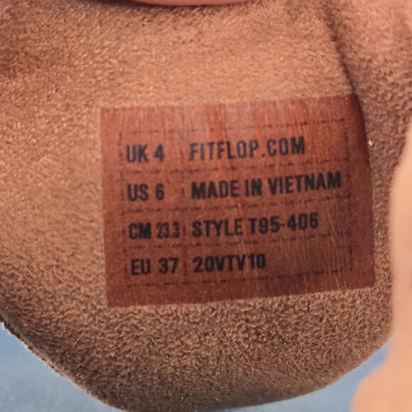 Fitflop Lulu Thong Sandals Sz 6 Blue White Plaid Beach Open Toe Wedge Flip Flops - Picture 8 of 11